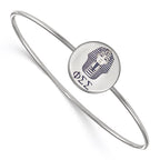 Sterling Silver Rh-plated LogoArt Phi Sigma Sigma Enameled Slip-on Bangle