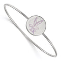 Sterling Silver Rh-plated LogoArt Sigma Kappa Enameled Slip-on Bangle