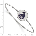 Sterling S. Rh-plated LogoArt Sigma Sigma Sigma Enameled Slip-on Bangle