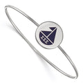 Sterling S. Rh-plated LogoArt Sigma Sigma Sigma Enameled Slip-on Bangle