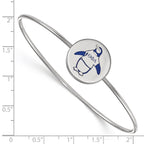 Sterling Silver Rh-plated LogoArt Theta Phi Alpha Enameled Slip-on Bangle