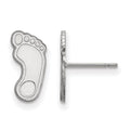 14k White Gold LogoArt University of North Carolina Tar Heel Small Post Earrings