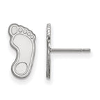 14k White Gold LogoArt University of North Carolina Tar Heel Small Post Earrings