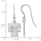 Sterling Silver Rhodium-plated LogoArt University of Tennessee Lady Volunteers Small Dangle Wire Earrings