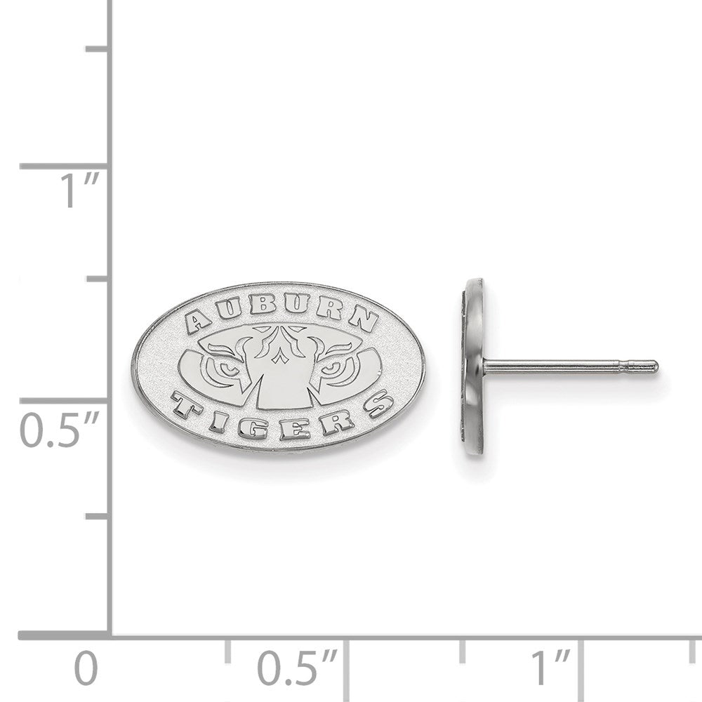 14k White Gold LogoArt Auburn Tigers Extra Small Post Earrings