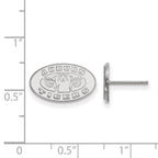 Sterling Silver Rhodium-plated LogoArt Auburn Tigers Extra Small Post Earrings