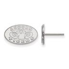 10k White Gold LogoArt Auburn Tigers Extra Small Post Earrings