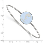 Sterling S. Rh-plated LogoArt Delta Delta Delta Enameled Slip-on Bangle