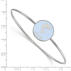 Sterling S. Rh-plated LogoArt Delta Delta Delta Enameled Slip-on Bangle