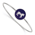 Sterling S. Rh-plated LogoArt Delta Phi Epsilon Enameled Slip-on Bangle