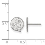 Sterling Silver Rhodium-plated LogoArt Florida State University Seminole Extra Small Post Earrings