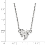Sterling Silver Rhodium-plated LogoArt Georgia Institute of Technology Yellow Jacket Small Pendant 18 inch Necklace