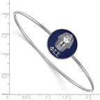 Sterling Silver Rh-plated LogoArt Phi Sigma Sigma Enameled Slip-on Bangle