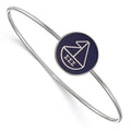 Sterling S. Rh-plated LogoArt Sigma Sigma Sigma Enameled Slip-on Bangle