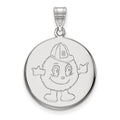 10k White Gold LogoArt Syracuse University Mascot Large Disc Pendant
