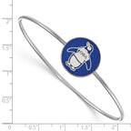 Sterling Silver Rh-plated LogoArt Theta Phi Alpha Enameled Slip-on Bangle