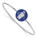 Sterling Silver Rh-plated LogoArt Theta Phi Alpha Enameled Slip-on Bangle