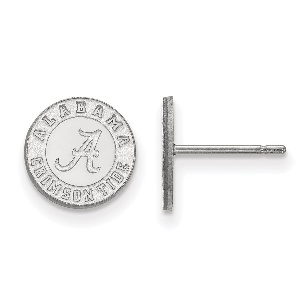 14k White Gold LogoArt University of Alabama Crimson Tide Extra Small Post Earrings