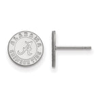 10k White Gold LogoArt University of Alabama Crimson Tide Extra Small Post Earrings