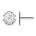 Sterling Silver Rhodium-plated LogoArt University of Alabama Crimson Tide Extra Small Post Earrings