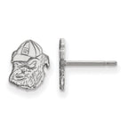 10k White Gold LogoArt University of Georgia Bulldog Extra Small Post Earrings