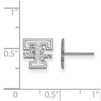 10k White Gold LogoArt University of Tennessee Lady Volunteers Extra Small Post Earrings