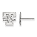 14k White Gold LogoArt University of Tennessee Lady Volunteers Extra Small Post Earrings