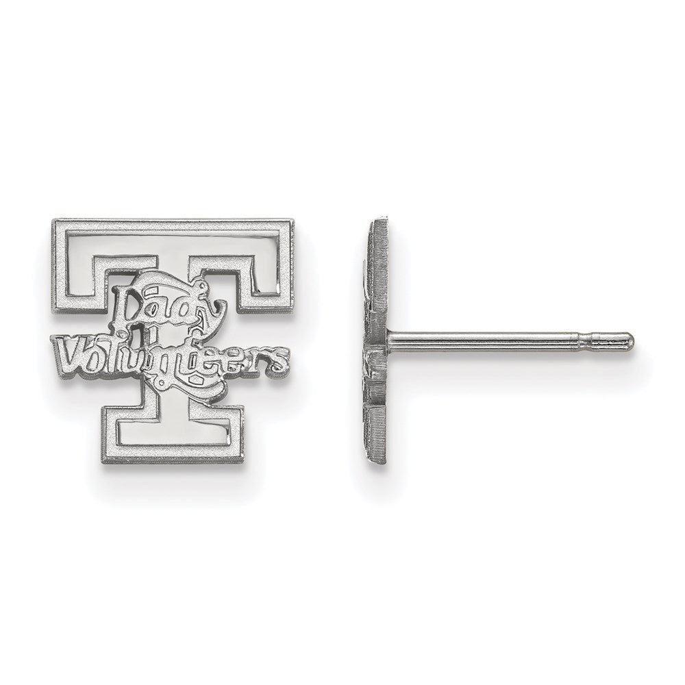 Sterling Silver Rhodium-plated LogoArt University of Tennessee Lady Volunteers Extra Small Post Earrings