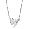 14k White Gold LogoArt Georgia Institute of Technology Yellow Jacket Large Pendant 18 inch Necklace