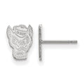 10k White Gold LogoArt North Carolina State University Wolf Extra Small Post Earrings