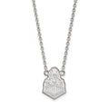 Sterling Silver Rhodium-plated LogoArt Purdue University Boilermakers Train Logo Large Pendant 18 inch Necklace