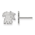 10k White Gold LogoArt University of Kentucky U-K Wildcat Extra Small Post Earrings