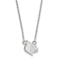 14k White Gold LogoArt University of Louisville Cardinal Small Pendant 18 inch Necklace