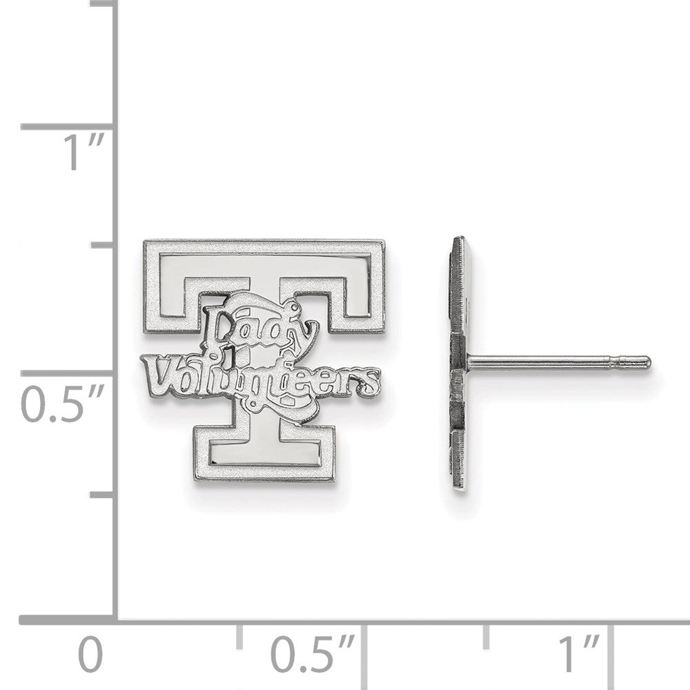 10k White Gold LogoArt University of Tennessee Lady Volunteers Small Post Earrings