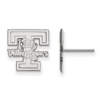Sterling Silver Rhodium-plated LogoArt University of Tennessee Lady Volunteers Small Post Earrings