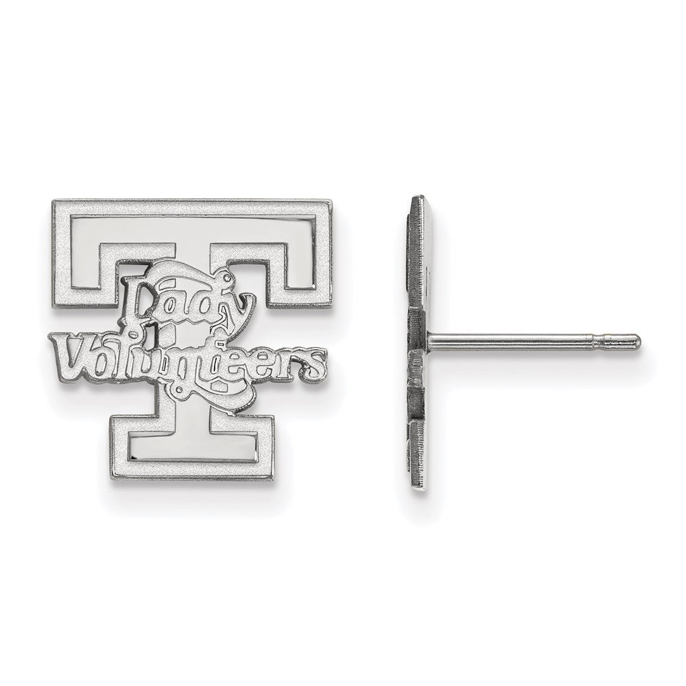 10k White Gold LogoArt University of Tennessee Lady Volunteers Small Post Earrings