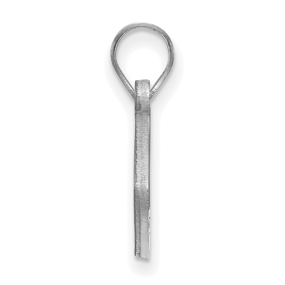 Sterling Silver Rhodium-plated LogoArt Wake Forest University W-F Deacon Football Pendant