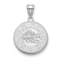 Sterling Silver Rhodium-plated LogoArt West Virginia University Large Crest Pendant