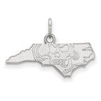 10k White Gold LogoArt East Carolina University Map Extra Small Pendant