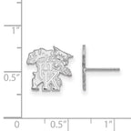 10k White Gold LogoArt University of Kentucky U-K Wildcat Small Post Earrings