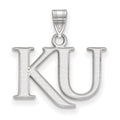 10k White Gold LogoArt University of Kansas K-U Small Pendant