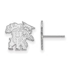 10k White Gold LogoArt University of Kentucky U-K Wildcat Small Post Earrings