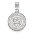 Sterling Silver Rhodium-plated LogoArt East Carolina University Medium Crest Pendant