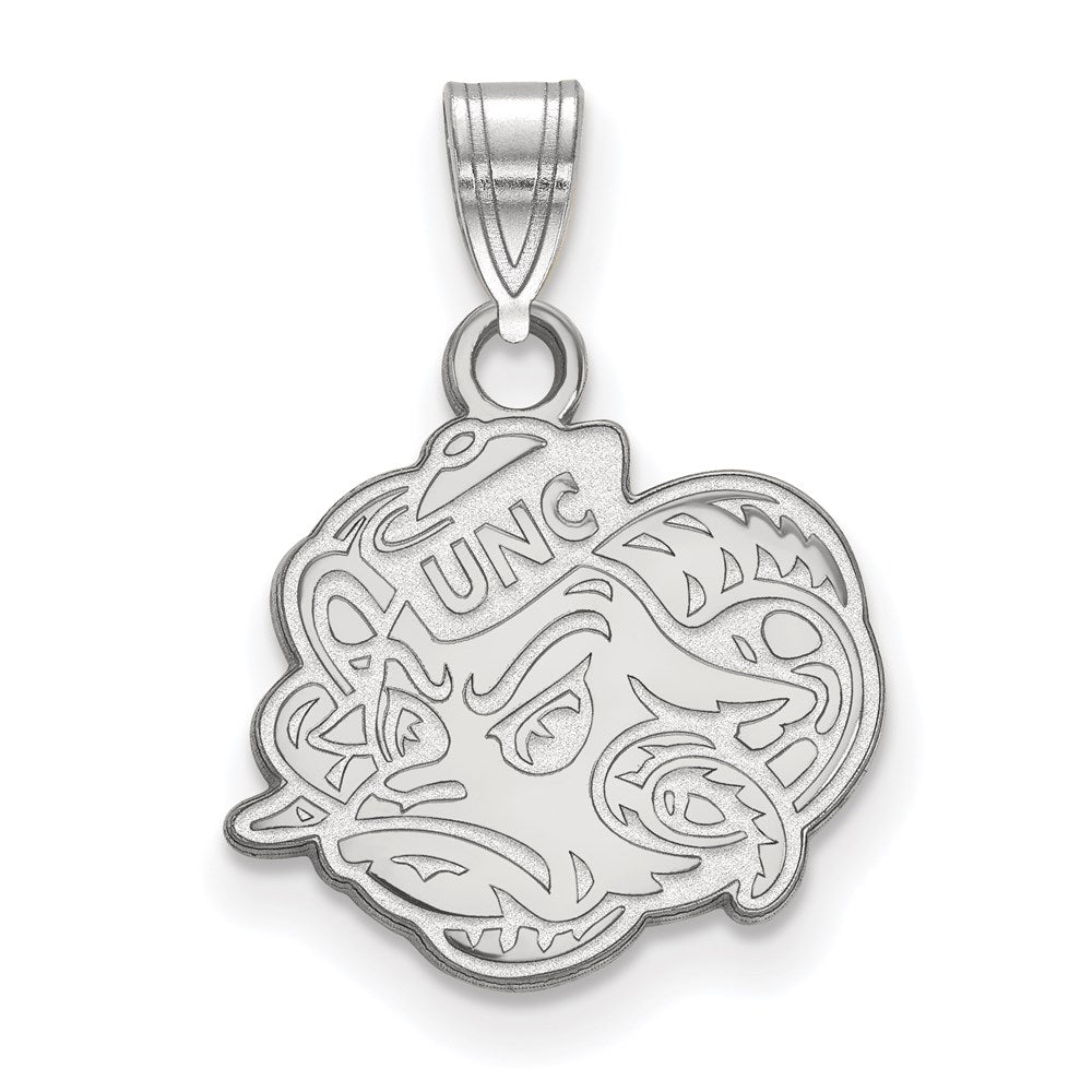 Sterling Silver Rhodium-plated LogoArt University of North Carolina Ram Small Pendant