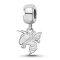 Sterling Silver Rhodium-plated LogoArt Georgia Institute of Technology Yellow Jacket Small Dangle Bead Charm