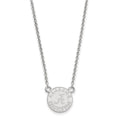 Sterling Silver Rhodium-plated LogoArt University of Alabama Crimson Tide Small Pendant 18 inch Necklace