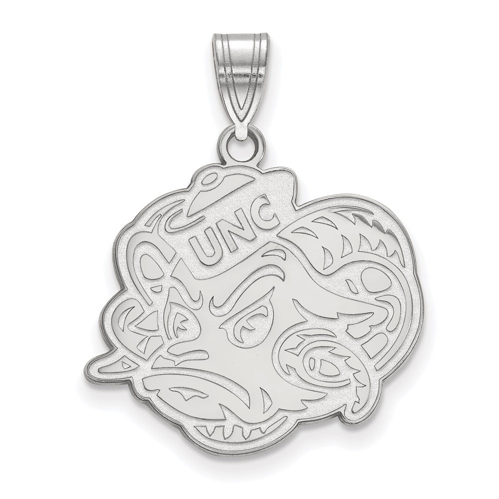 14k White Gold LogoArt University of North Carolina Ram Large Pendant