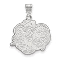 10k White Gold LogoArt University of North Carolina Ram Large Pendant