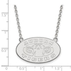 10k White Gold LogoArt Auburn Tigers Large Pendant 18 inch Necklace
