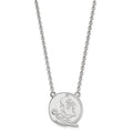 14k White Gold LogoArt Florida State University Seminole Large Pendant 18 inch Necklace